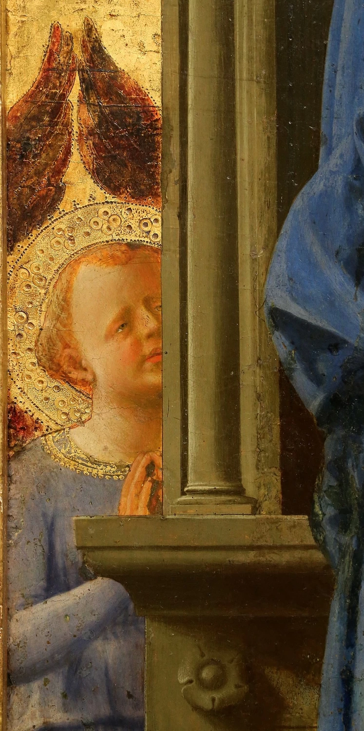 Polittico di Pisa - Madonna col Bambino e angeli, National Gallery, Londra, dettaglio 1